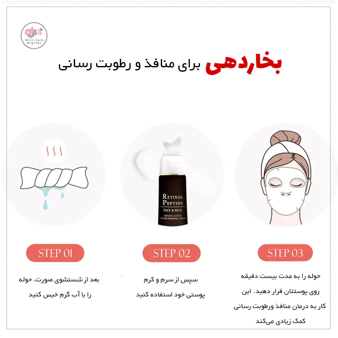 بخاردهی صورت با حوله